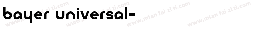 bayer universal字体转换
